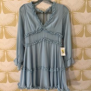 B. Darlin Light Blue Long Sleeve Dress